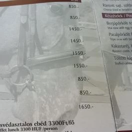 Paripa Csárda Debrecen - Étlap/itallap