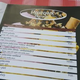 Paripa Csárda Debrecen - Étlap/itallap