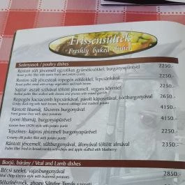 Paripa Csárda Debrecen - Étlap/itallap