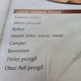 Paripa Csárda Debrecen - Étlap/itallap