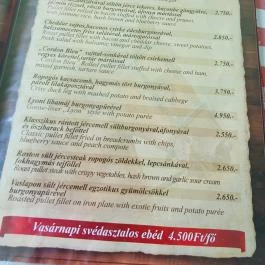 Paripa Csárda Debrecen - Étlap/itallap