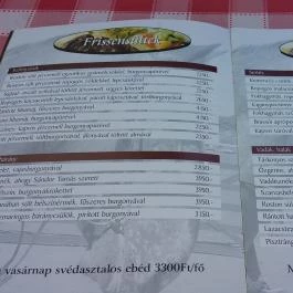 Paripa Csárda Debrecen - Étlap/itallap