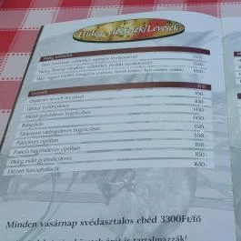 Paripa Csárda Debrecen - Étlap/itallap