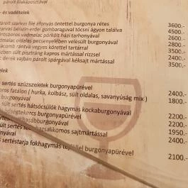 Piroska Étterem Egerszalók - Étlap/itallap