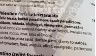 Pizza Valentino La Caffé Debrecen - Étlap/itallap