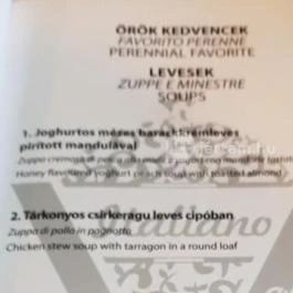 Pizza Valentino La Caffé, Debrecen - Étlap/itallap