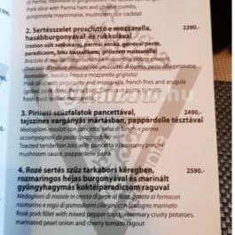 Pizza Valentino La Caffé, Debrecen - Étlap/itallap