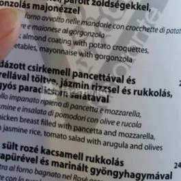 Pizza Valentino La Caffé, Debrecen - Étlap/itallap