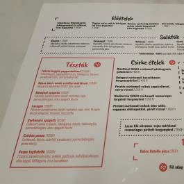 Pizza Vespa, Debrecen - Étlap/itallap