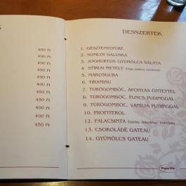 Pizza Via Debrecen - Étlap/itallap