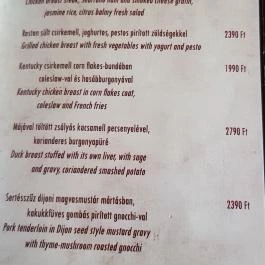 Pizza Via Debrecen - Étlap/itallap