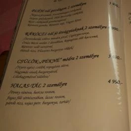 Pléh Csárda Étterem Dunakeszi - Étlap/itallap