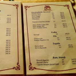 Régi Posta Étterem Debrecen - Étlap/itallap