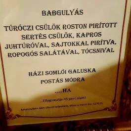 Régi Posta Étterem Debrecen - Étlap/itallap