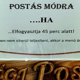 Régi Posta Étterem Debrecen - Étlap/itallap