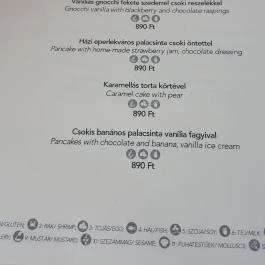 Roy Café & Restaurant, Debrecen - Étlap/itallap