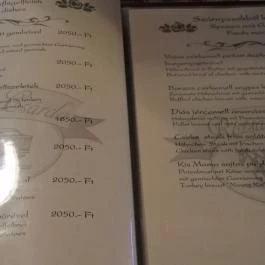 Rózsás Csárda Debrecen - Étlap/itallap