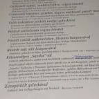 Sándor Vendéglő Debrecen - Étlap/itallap