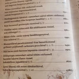 Semann Vendéglő Debrecen - Étlap/itallap