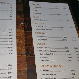 Semann Vendéglő Debrecen - Étlap/itallap