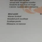 Szeged Étterem Budapest - Étlap/itallap