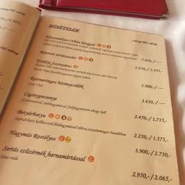 Szent Orbán Kisvendéglő, Velence - Étlap/itallap