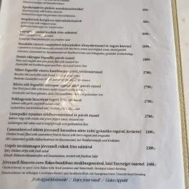 Halászcsárda Étterem, Szolnok - Étlap/itallap