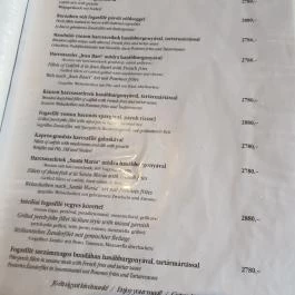 Halászcsárda Étterem, Szolnok - Étlap/itallap