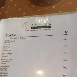Halászcsárda Étterem, Szolnok - Étlap/itallap