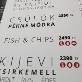 The Flat Bisztró Debrecen - Étlap/itallap