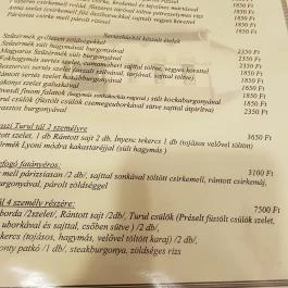 Turul Vendéglő Mezőkövesd - Étlap/itallap