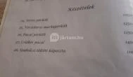 Vadász Csárda Nyíregyháza - Étlap/itallap