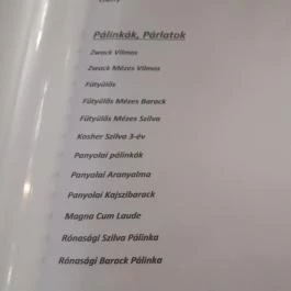 Vadász Csárda Nyíregyháza - Étlap/itallap