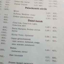 Vendéglő a Régi Hídhoz Szeged - Étlap/itallap