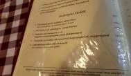 Véndiófa Csárda Bocskaikert - Étlap/itallap
