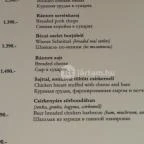 Régi Vigadó Debrecen - Étlap/itallap