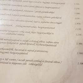 Viktória Étterem, Debrecen - Étlap/itallap