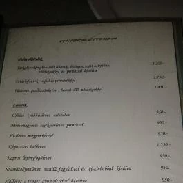 Viktória Étterem, Debrecen - Étlap/itallap