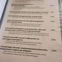 Viktória Étterem, Debrecen - Étlap/itallap
