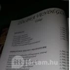 Zöldfa Vendéglő Debrecen - Étlap/itallap