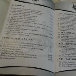 Fehérszarvas Vadásztanya Étterem Eger - Étlap/itallap