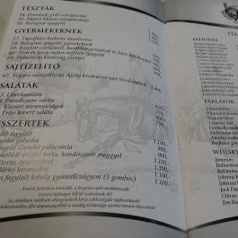 Fehérszarvas Vadásztanya Étterem Eger - Étlap/itallap