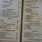 Hungária Panzió étterme Miskolctapolca - Étlap/itallap