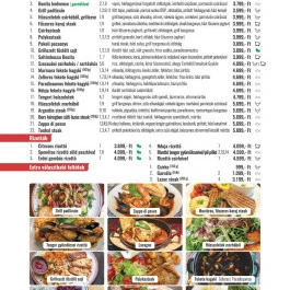 Bonita Bisztró, Debrecen - Étlap/itallap