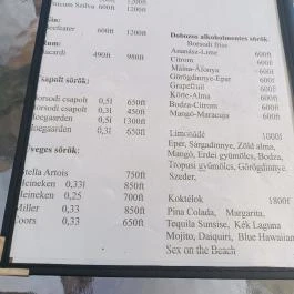 Kiskovász Vendéglő, Gyula - Étlap/itallap