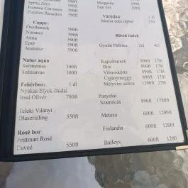 Kiskovász Vendéglő, Gyula - Étlap/itallap