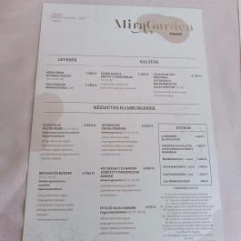MiraGarden Étterem, Tihany - Étlap/itallap