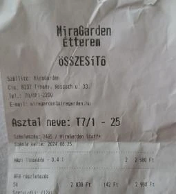 MiraGarden Étterem