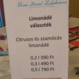 Boni Családi Wellness Hotel Zalakaros - Vendéglátás