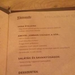 Jaromír a Templomhoz, Budapest - Étlap/itallap